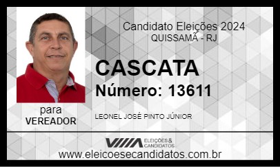 Candidato CASCATA 2024 - QUISSAMÃ - Eleições