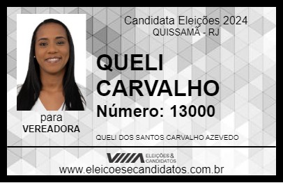 Candidato QUELI CARVALHO 2024 - QUISSAMÃ - Eleições