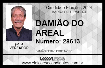 Candidato DAMIÃO DO AREAL 2024 - BARRA DO PIRAÍ - Eleições