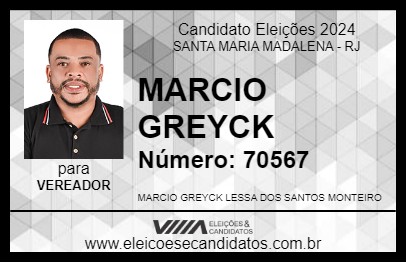 Candidato MARCIO GREYCK  2024 - SANTA MARIA MADALENA - Eleições