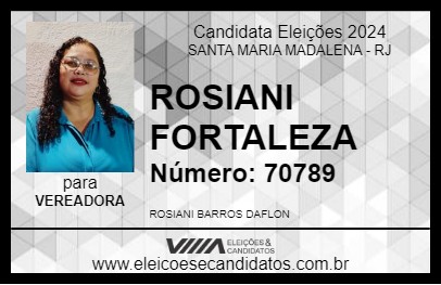 Candidato ROSIANI FORTALEZA  2024 - SANTA MARIA MADALENA - Eleições