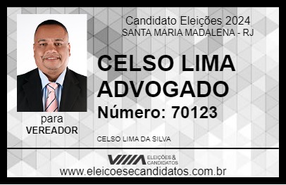 Candidato CELSO LIMA ADVOGADO  2024 - SANTA MARIA MADALENA - Eleições