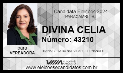 Candidato DIVINA CELIA 2024 - PARACAMBI - Eleições