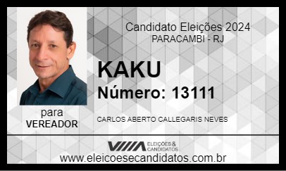 Candidato KAKU 2024 - PARACAMBI - Eleições