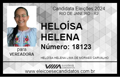 Candidato HELOÍSA HELENA 2024 - RIO DE JANEIRO - Eleições