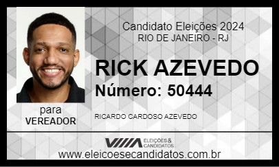 Candidato RICK AZEVEDO 2024 - RIO DE JANEIRO - Eleições