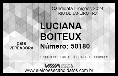 Candidato LUCIANA BOITEUX 2024 - RIO DE JANEIRO - Eleições