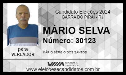 Candidato MÁRIO SELVA 2024 - BARRA DO PIRAÍ - Eleições