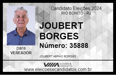 Candidato JOUBERT BORGES 2024 - RIO BONITO - Eleições