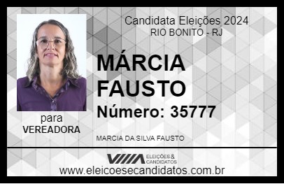 Candidato MÁRCIA FAUSTO 2024 - RIO BONITO - Eleições