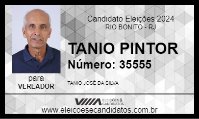 Candidato TANIO PINTOR 2024 - RIO BONITO - Eleições