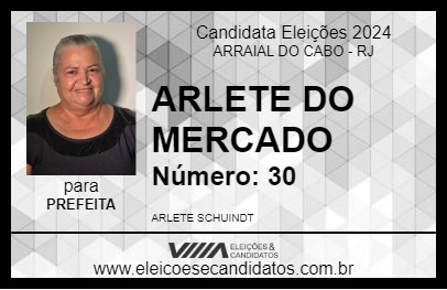 Candidato ARLETE DO MERCADO 2024 - ARRAIAL DO CABO - Eleições