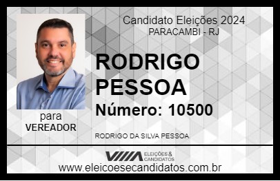 Candidato RODRIGO PESSOA 2024 - PARACAMBI - Eleições