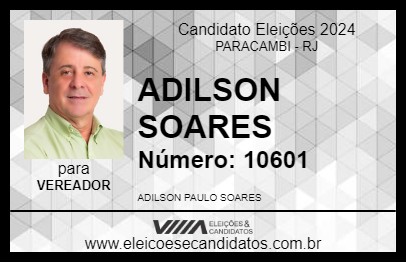 Candidato ADILSON SOARES 2024 - PARACAMBI - Eleições