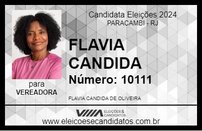 Candidato FLAVIA CANDIDA 2024 - PARACAMBI - Eleições