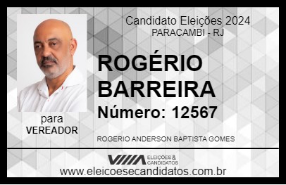 Candidato ROGÉRIO BARREIRA 2024 - PARACAMBI - Eleições