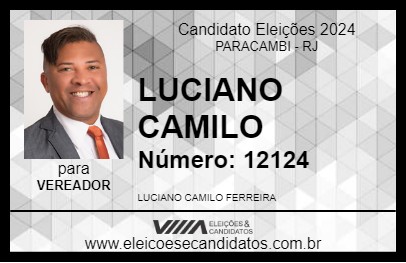 Candidato LUCIANO CAMILO 2024 - PARACAMBI - Eleições