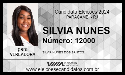 Candidato SILVIA NUNES 2024 - PARACAMBI - Eleições