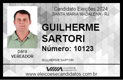 Candidato GUILHERME SARTORI 2024 - SANTA MARIA MADALENA - Eleições