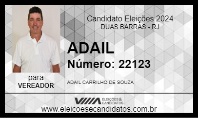 Candidato ADAIL 2024 - DUAS BARRAS - Eleições