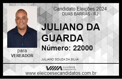 Candidato JULIANO GUARDA 2024 - DUAS BARRAS - Eleições