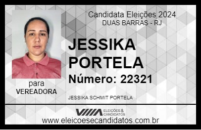 Candidato JESSIKA PORTELA 2024 - DUAS BARRAS - Eleições