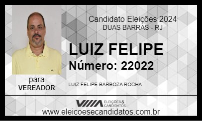 Candidato LUIZ FELIPE 2024 - DUAS BARRAS - Eleições