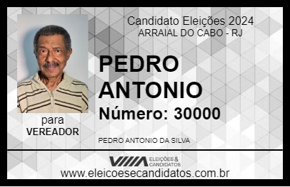 Candidato PEDRO ANTONIO 2024 - ARRAIAL DO CABO - Eleições