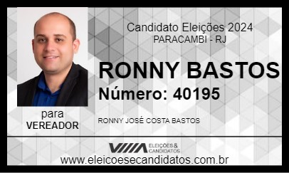 Candidato RONNY BASTOS 2024 - PARACAMBI - Eleições