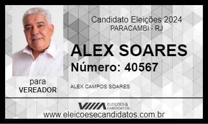 Candidato ALEX SOARES 2024 - PARACAMBI - Eleições