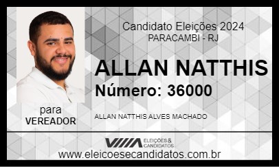 Candidato ALLAN NATTHIS 2024 - PARACAMBI - Eleições