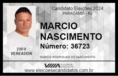 Candidato MARCIO NASCIMENTO 2024 - PARACAMBI - Eleições