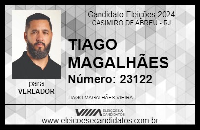 Candidato TIAGO MAGALHÃES 2024 - CASIMIRO DE ABREU - Eleições