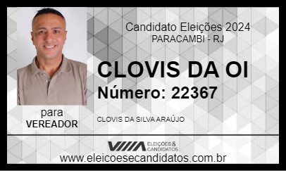 Candidato CLOVIS DA OI 2024 - PARACAMBI - Eleições