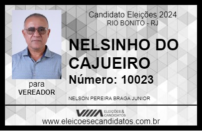 Candidato NELSINHO DO CAJUEIRO 2024 - RIO BONITO - Eleições