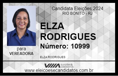 Candidato ELZA RODRIGUES 2024 - RIO BONITO - Eleições