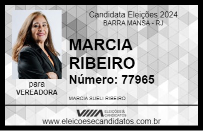 Candidato MARCIA RIBEIRO 2024 - BARRA MANSA - Eleições