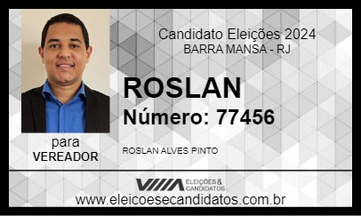 Candidato ROSLAN 2024 - BARRA MANSA - Eleições