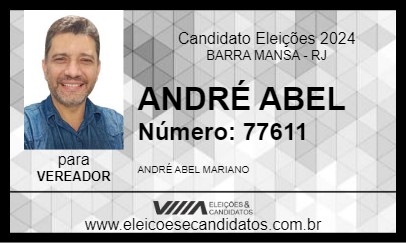 Candidato ANDRÉ ABEL 2024 - BARRA MANSA - Eleições