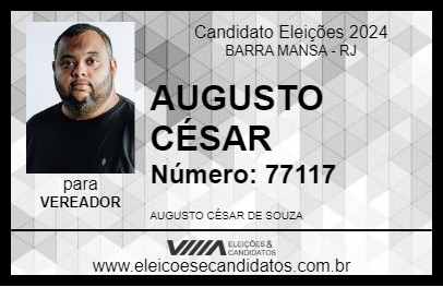 Candidato AUGUSTO CÉSAR 2024 - BARRA MANSA - Eleições