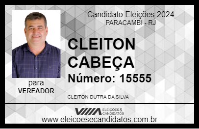 Candidato CLEITON CABEÇA 2024 - PARACAMBI - Eleições