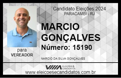 Candidato MARCIO GONÇALVES 2024 - PARACAMBI - Eleições