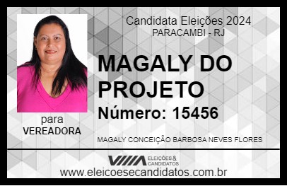 Candidato MAGALY DO PROJETO 2024 - PARACAMBI - Eleições