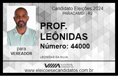 Candidato PROF. LEÔNIDAS 2024 - PARACAMBI - Eleições