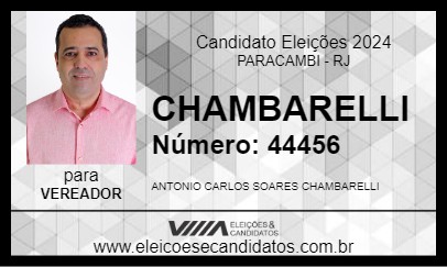 Candidato CHAMBARELLI 2024 - PARACAMBI - Eleições