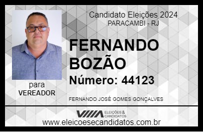 Candidato FERNANDO BOZÃO 2024 - PARACAMBI - Eleições