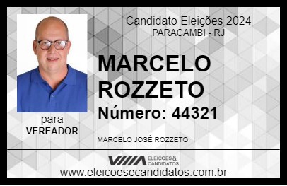 Candidato MARCELO ROZZETO 2024 - PARACAMBI - Eleições