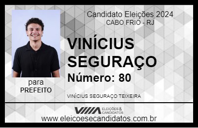 Candidato VINÍCIUS SEGURAÇO 2024 - CABO FRIO - Eleições