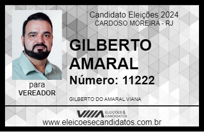 Candidato GILBERTO AMARAL 2024 - CARDOSO MOREIRA - Eleições