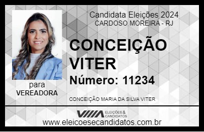 Candidato CONCEIÇÃO VITER 2024 - CARDOSO MOREIRA - Eleições